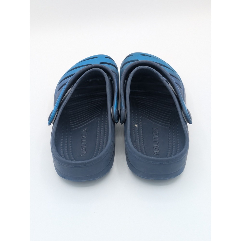 Nautica Kids Clogs Size 2 Navy Blue Water Shoes Slip On Beach Rubber - Picture 6 of 12